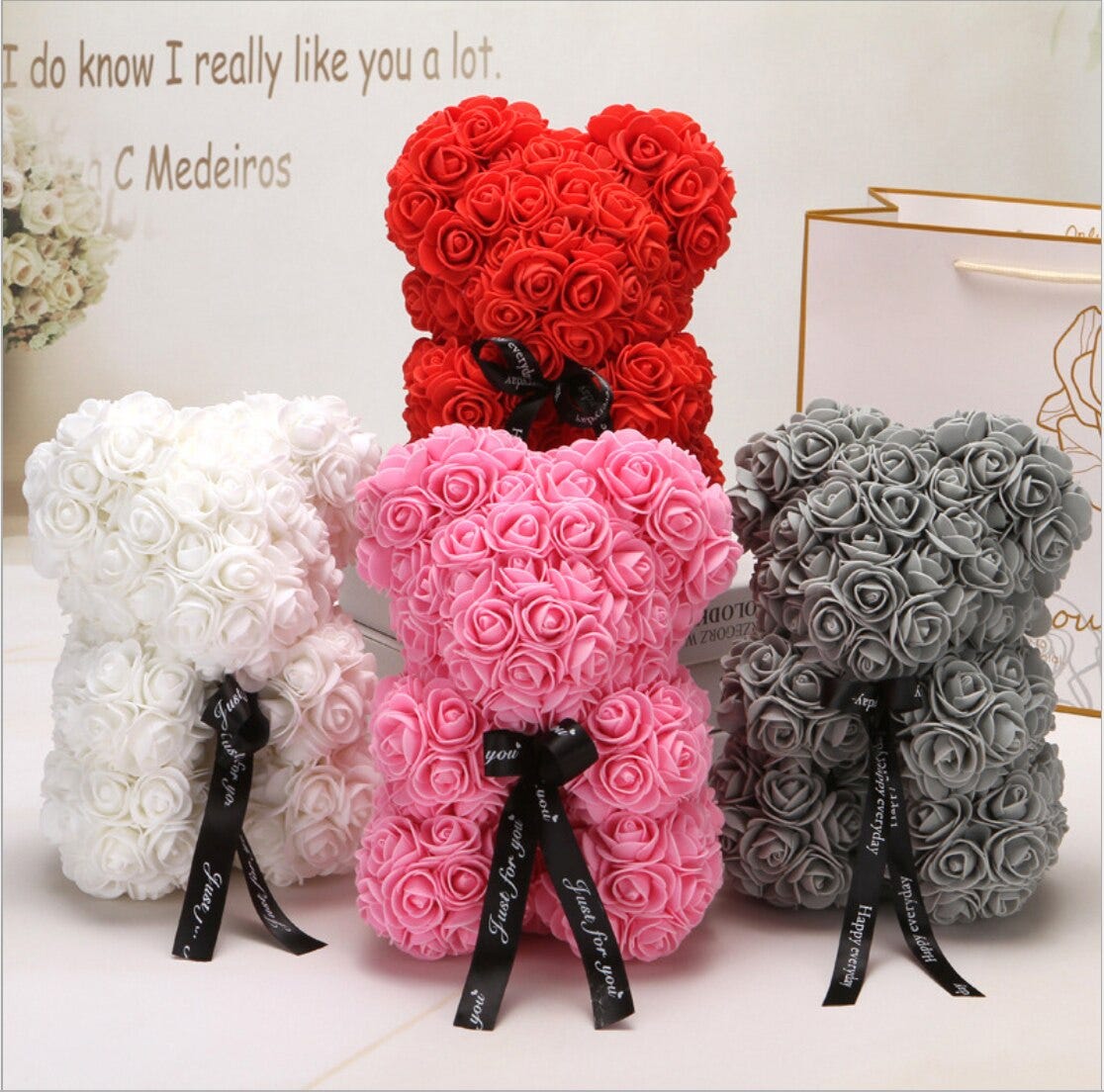 artificial flower bears