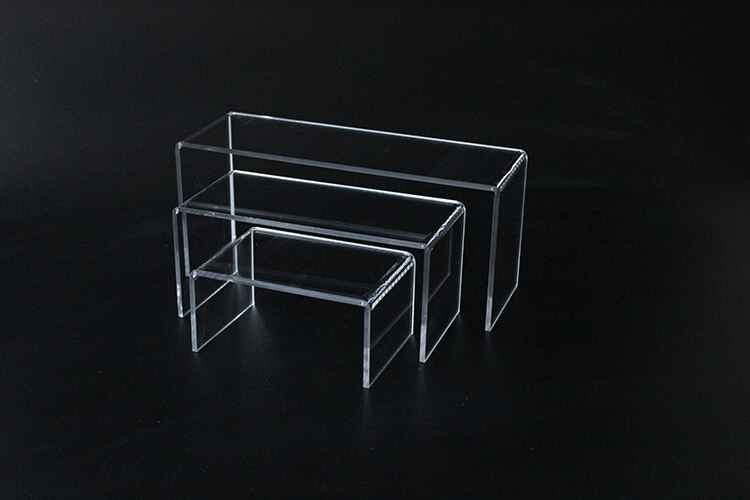 1232702477 Set Of Three Acrylic U Shaped Shoes Display Jewelry Desktop Stand Small Items Holder Rack Home Garden Home Storage Organization