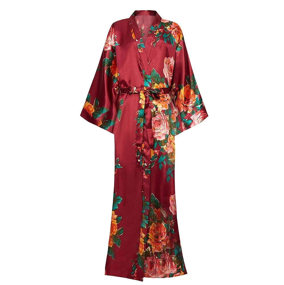 ankle length kimono robe