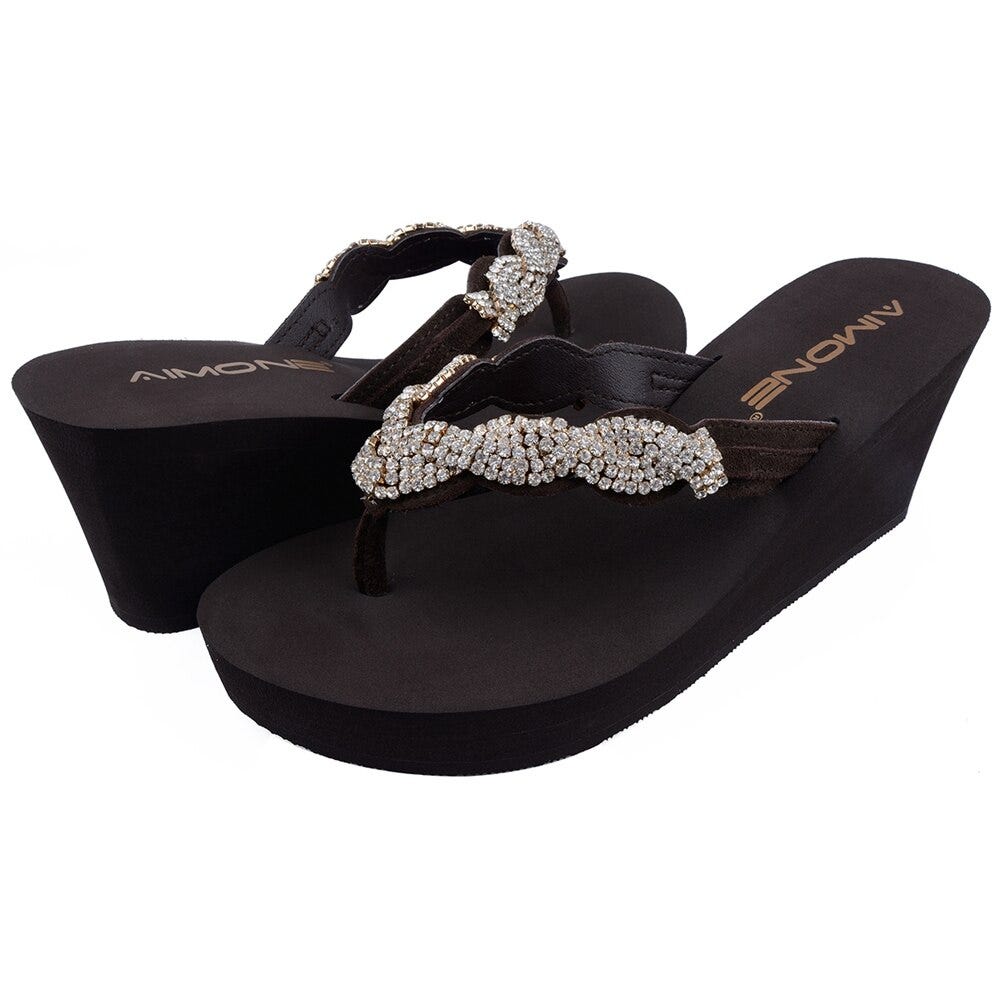 sparkly beach sandals