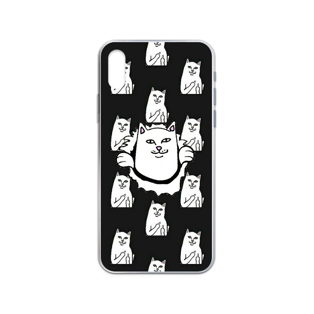 Cartoon Trend Cat Ripndip Phone Case Cover For Iphone 4 4s 5 5c 5s 6 6s Plus 7 8 X Xr Xs 11 Pro Se Max Transparent Hoesjes Phones Telecommunications Mobile Phone Accessories