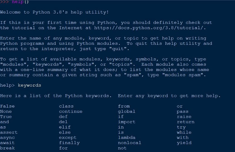 python keywords and identifiers