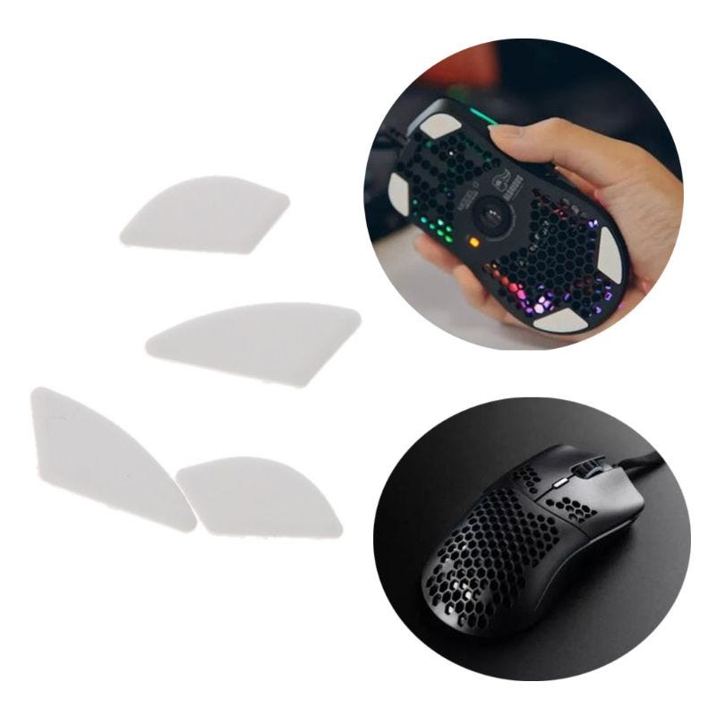 New Arrival 1 Set Pack Tiger Gaming Mouse Skates Feet For Glorious Model O Odin Mouse White Teflon Glides Curve Edge Enhanced Ve Computer Office Computer Peripherals