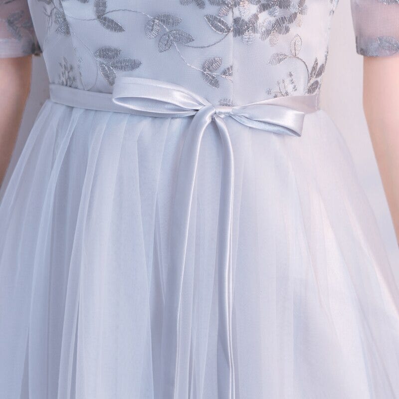 grey midi dress wedding