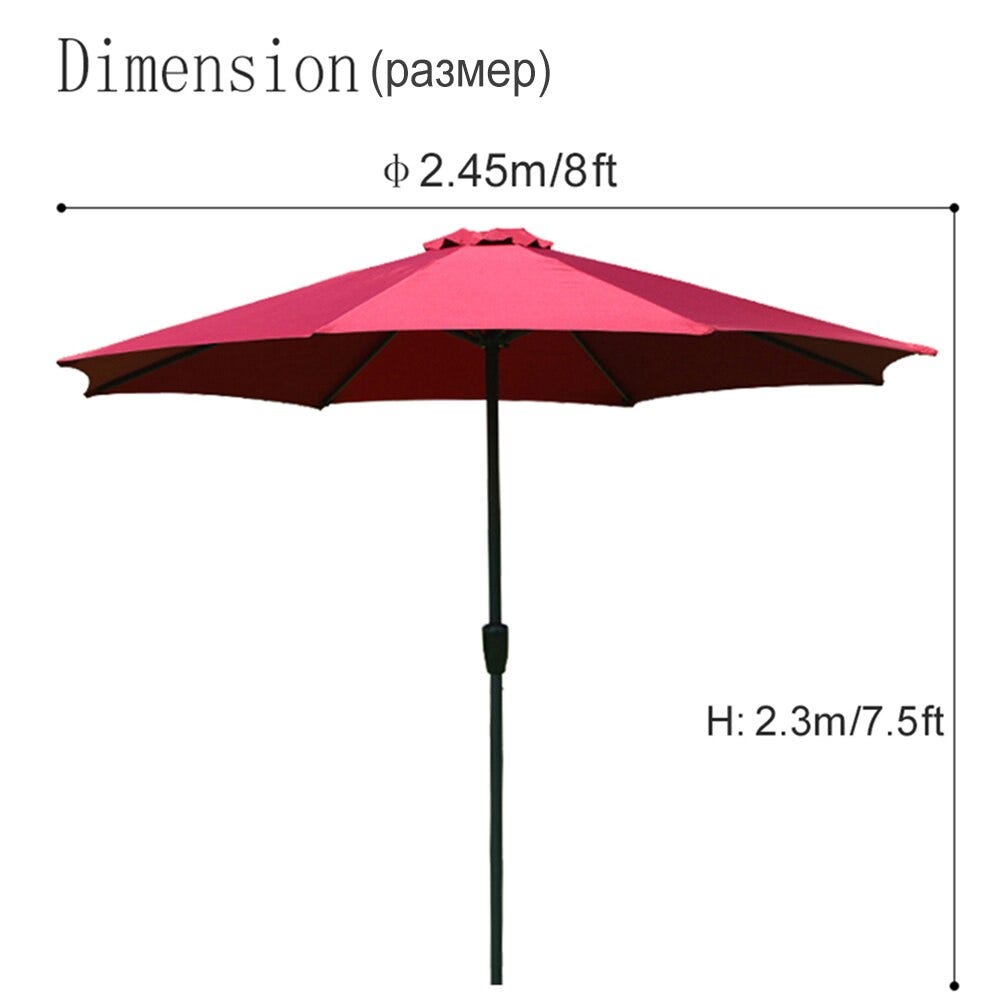 1296952395 Hooru Patio Garden Umbrella Outdoor Furniture Market Umbrella With Crank Waterproof Uv Protection Fishing Garden Canopy Parasol Furniture Outdoor Furniture