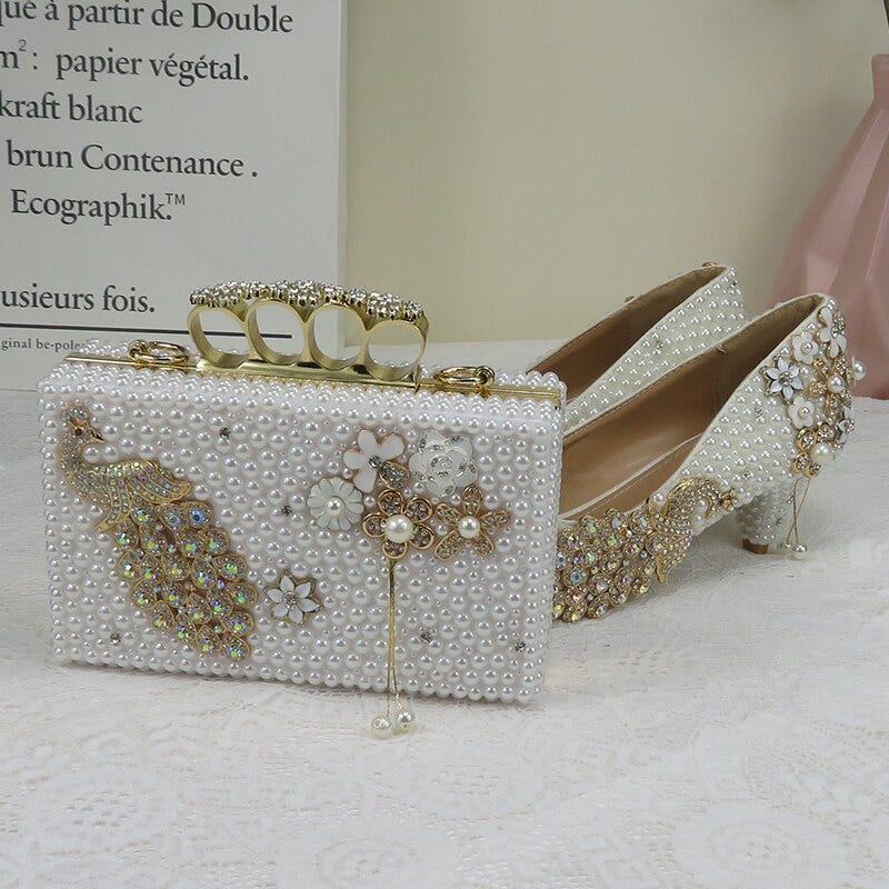 matching handbag and shoes wedding