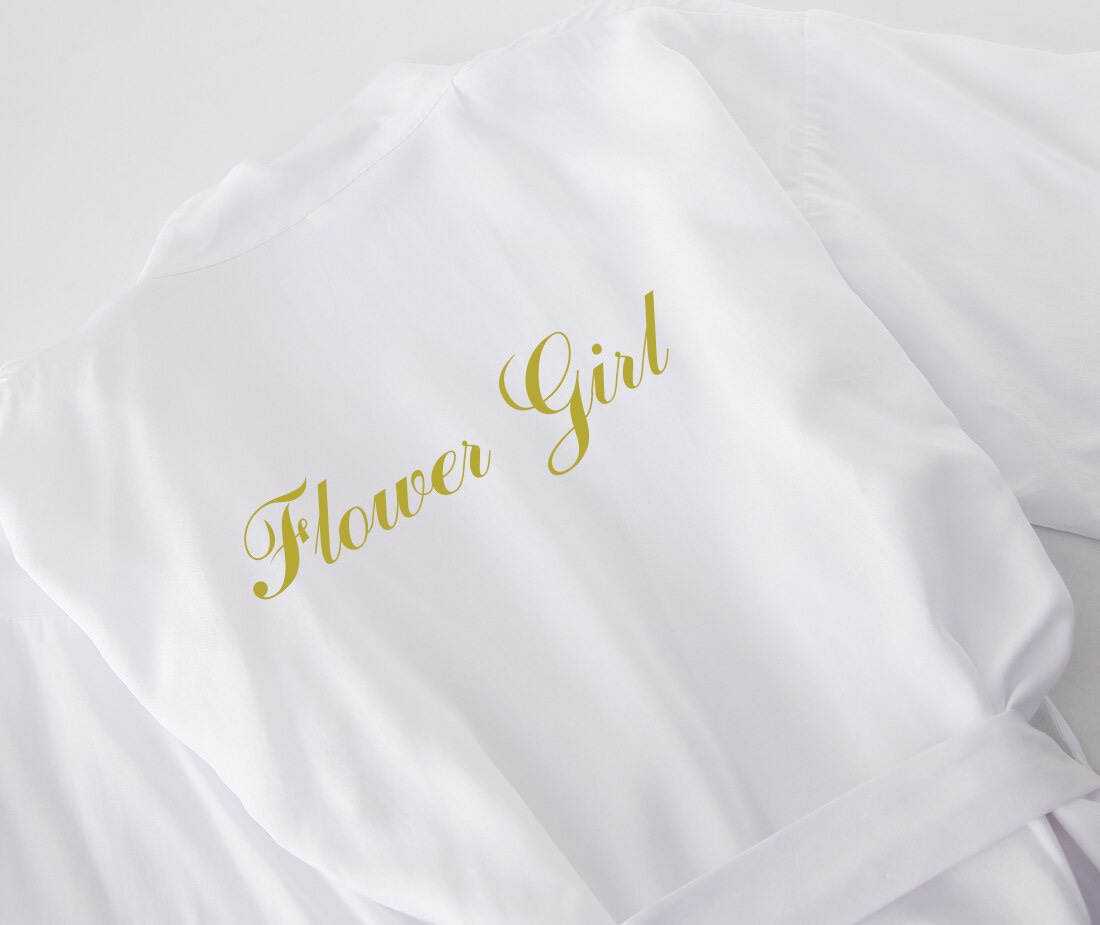 flower girl robe cotton