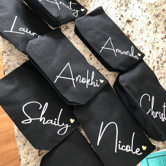 personalised bride makeup bag