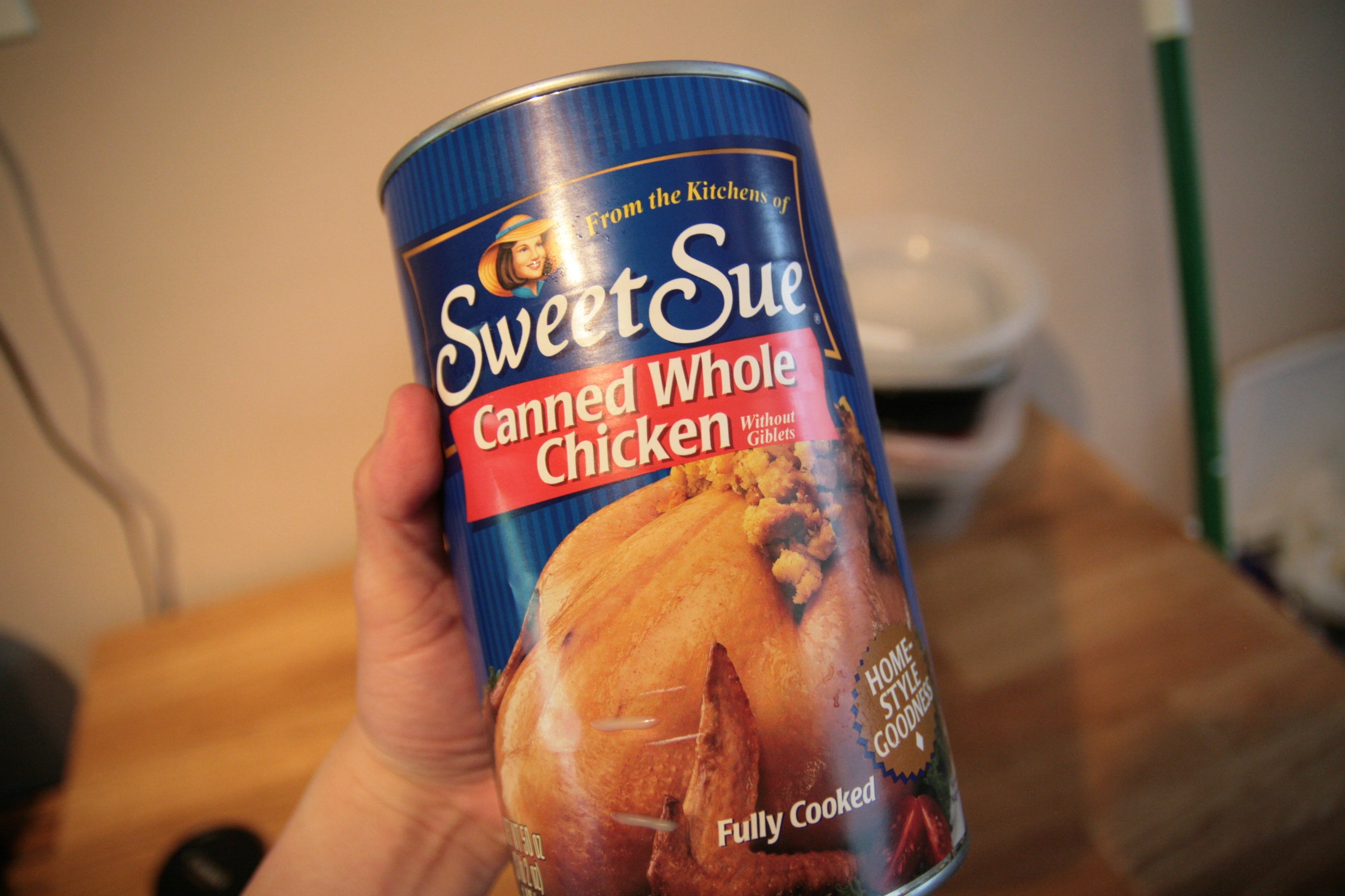 Sweet sue whole chicken in a can