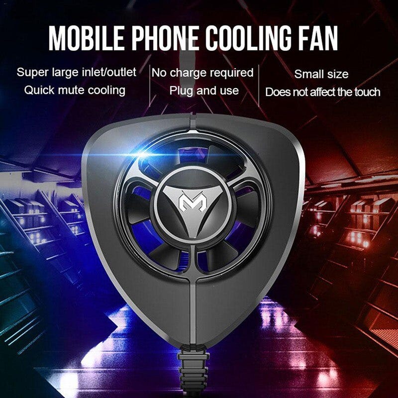 Portable Fl02 Universal Portable Mobile Phone Gaming Cooler Radiator Heat Cooling Fan Phone Cooler Fast Dissipation Hot Sale Phones Telecommunications Mobile Phone Accessories