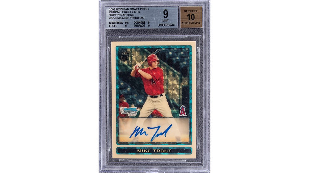 Mike Trout rookie card fetches record $3.93M in N.J. auction