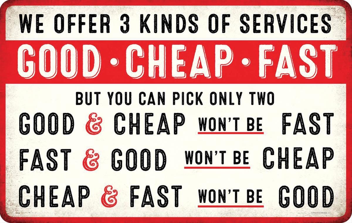 Fast. Cheap. Good...Pick Two. by Eric Nuzum