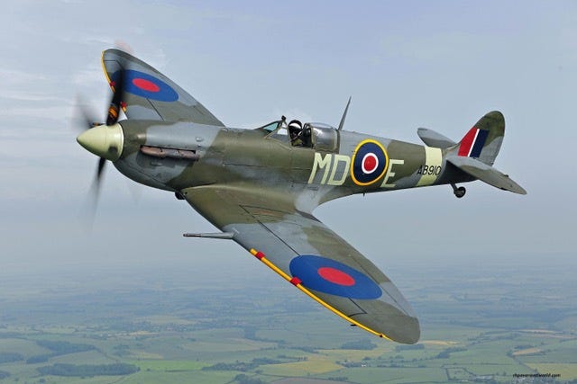 How fast can a spit 2025 spitfire do a full circle