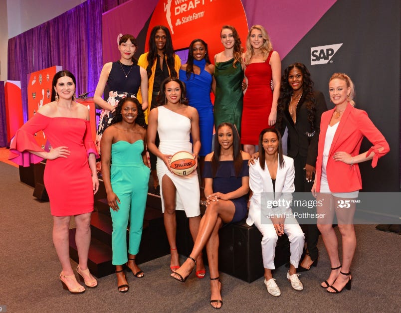 The evolution of WNBA fashion, as told through every draft's class photo