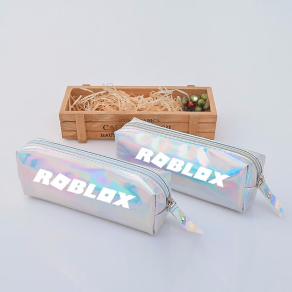 1752625751 Holographic Pencil Bag Roblox Pencilcase School Supplies Stationery Gifts Creative Transparent Glitter Pencil Mochila Luggage Bags Backpacks - roblox wallet amazon