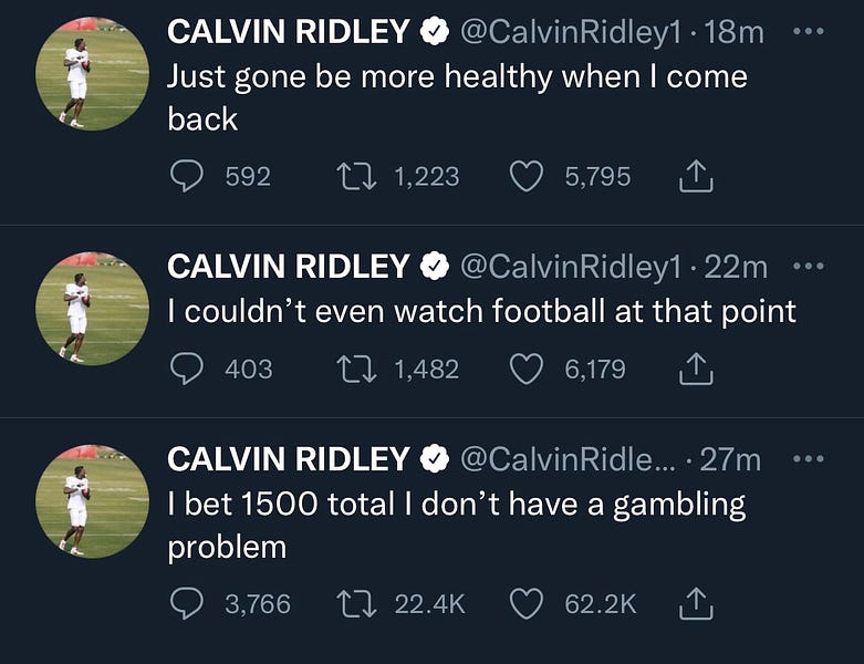 Calvin Ridley salary: $1,500 in bets could cost him $11 million in