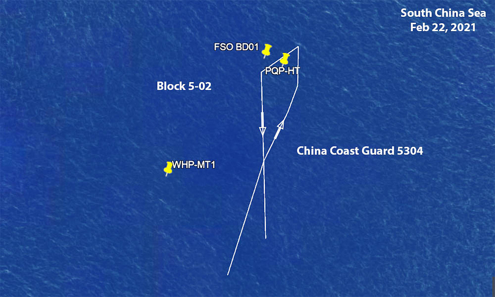 ALERT : Hải cảnh Trung Quốc áp sát mỏ Hải Thạch - Mộc Tinh