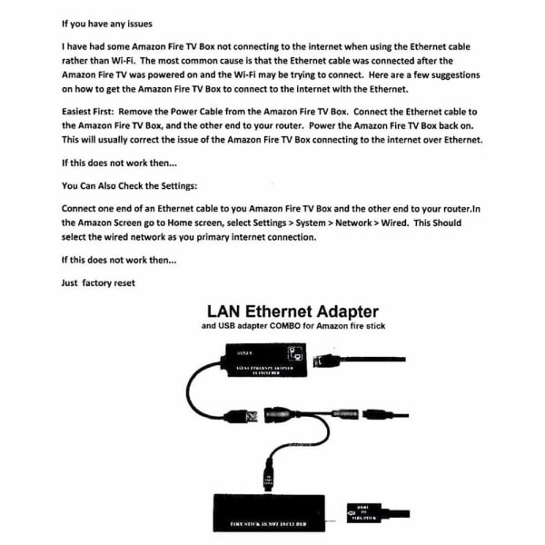 2 Amazon Gen Ethernet For Lan Fire Or The 3 2 Stop Buffering Tv Stick Or Adaptor With Usb Connect Video Cable Consumer Electronics Home Audio Video