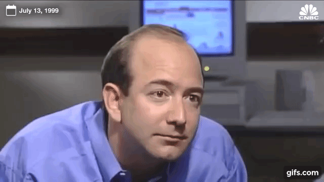 Jeff Bezos In 1999 On Amazon's Plans Before The Dotcom Crash animated gif