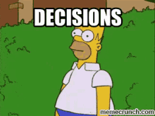 Homer And Decisions - Decisions GIF - Decisions HomerSimpson Homer GIFs