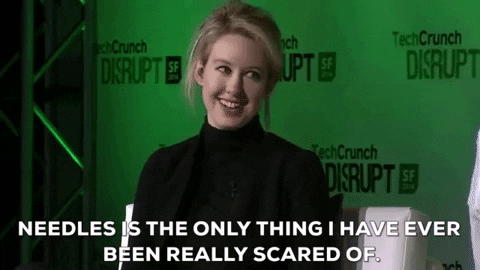 Elizabeth Holmes Needles GIF