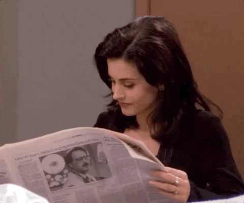 Image result for reading newspaper gif