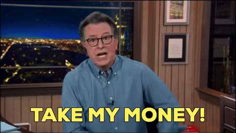 Stephen Colbert Take My Money GIF by The Late Show With Stephen Colbert