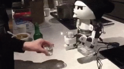 Robot Drink GIF - Robot Drink Drinking GIFs