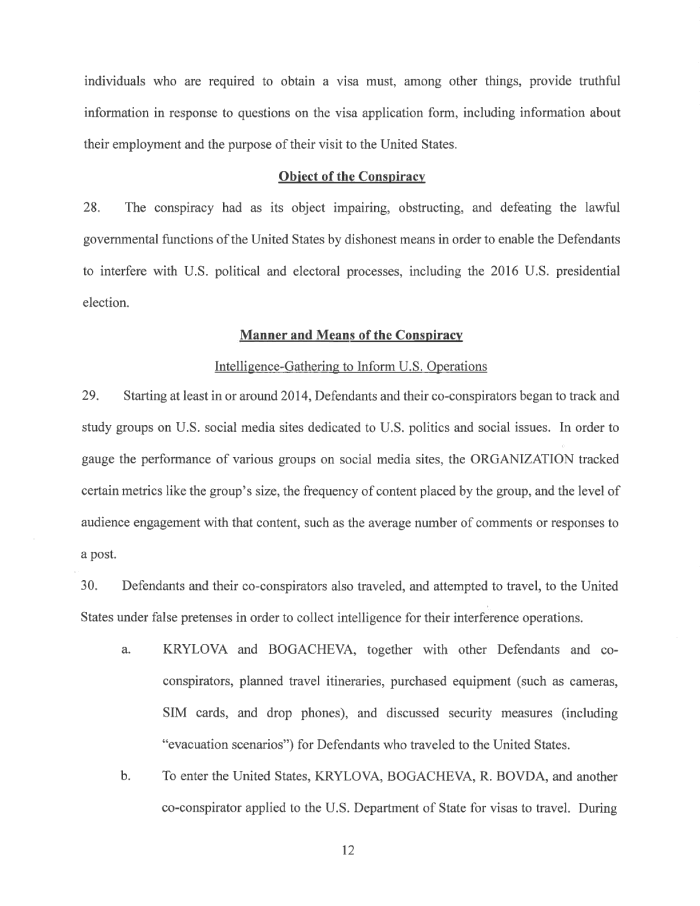 Page 12 of Internet Research Agency Indictment