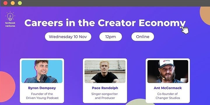 Careers in the Creator Economy Event Banner
