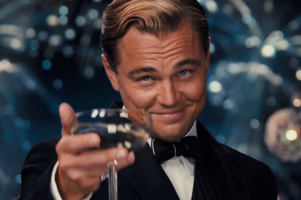 Create meme &quot;leonardo di caprio , Leonardo DiCaprio the great Gatsby, Leonardo  DiCaprio with a glass of&quot; - Pictures - Meme-arsenal.com