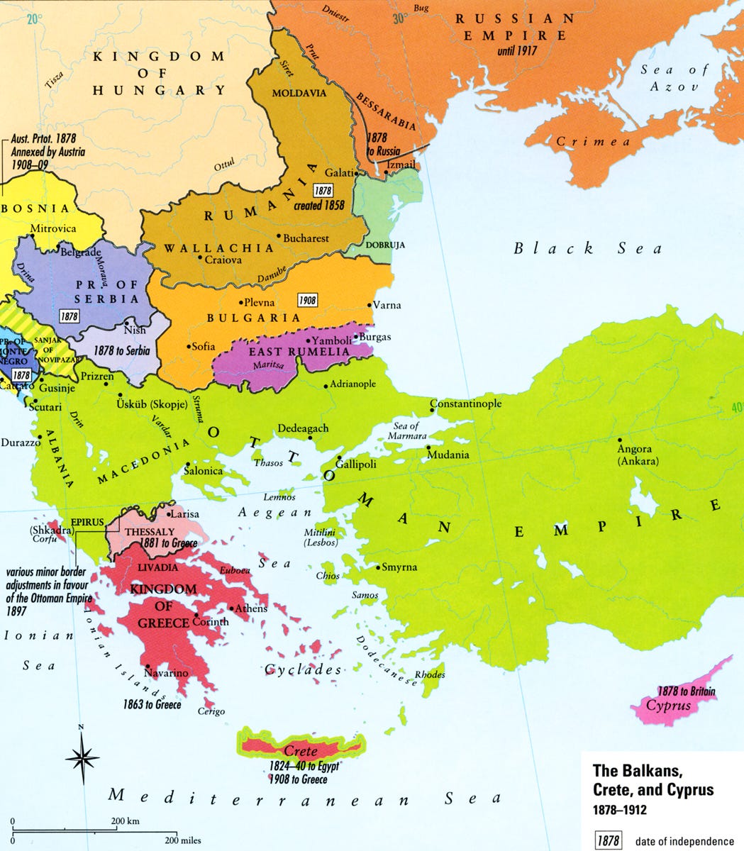 Map - Balkans 1878-1912