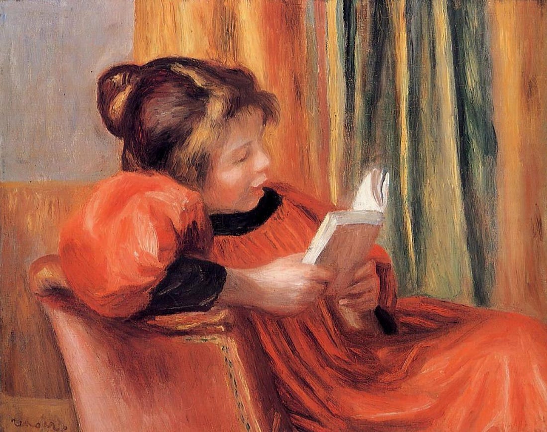Girl reading, 1890 by Pierre-Auguste Renoir: History, Analysis &amp; Facts |  Arthive