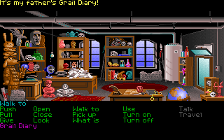 Indiana Jones and the Last Crusade: The Graphic Adventure DOS Indy&#x27;s office.