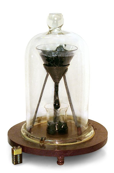 File:University of Queensland Pitch drop experiment-white bg.jpg