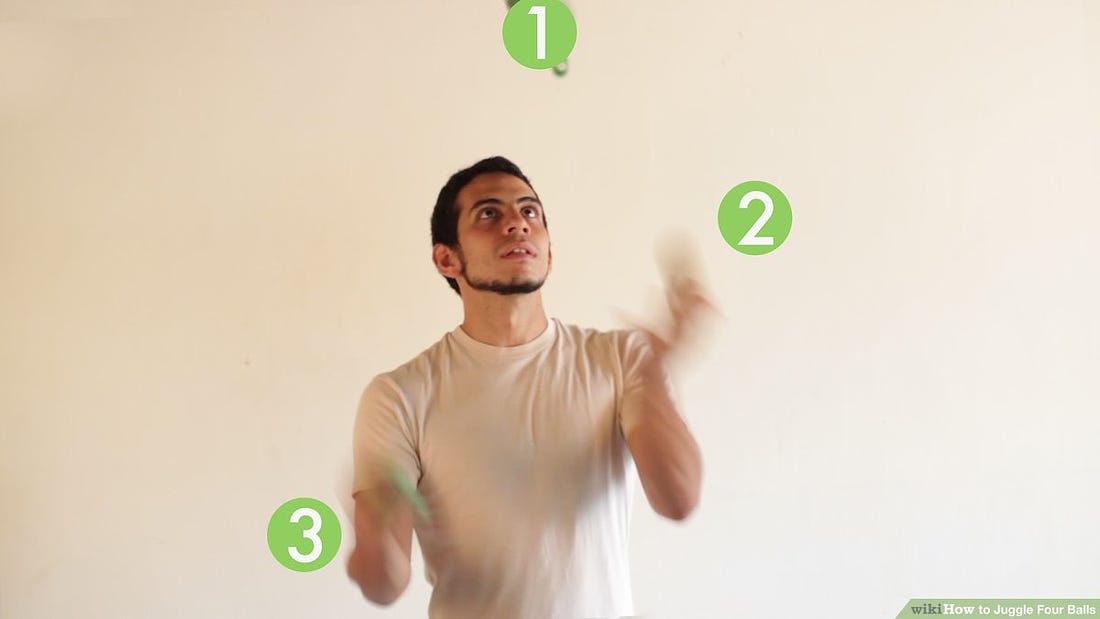 How to Juggle Four Balls: 8 Steps (with Pictures) - wikiHow