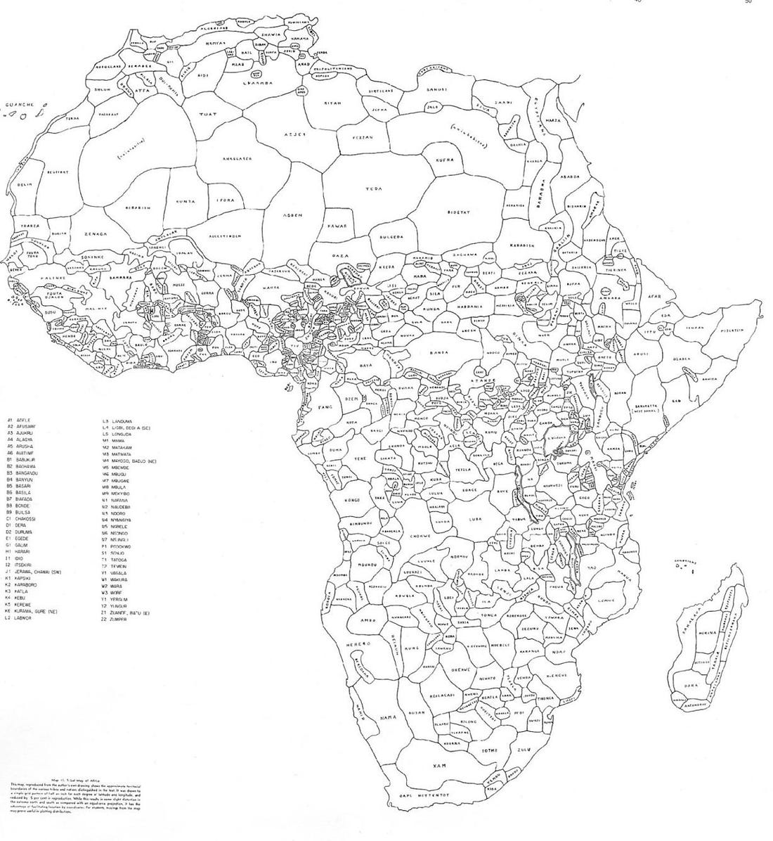 Tribal/linguistic map of Africa