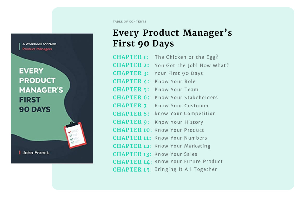 Every Product Manager's First 90 Days table of contents