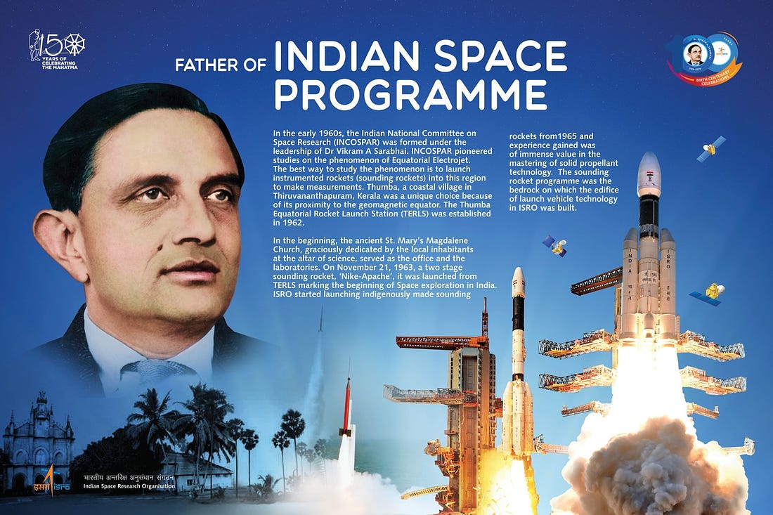 Father of Indian Space Program Poster | Vikram Sarabhai Centenary Celebrations