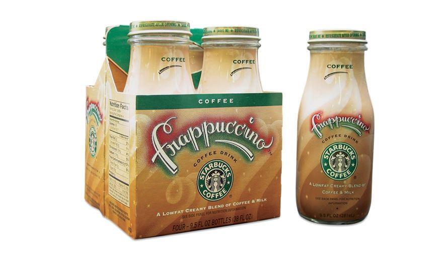 Starbucks News on Twitter: &quot;#Starbucks original bottled @Frappuccino, circa  1996. #tbt http://t.co/PchvSzfkJG http://t.co/5oyDpCjRyD&quot;