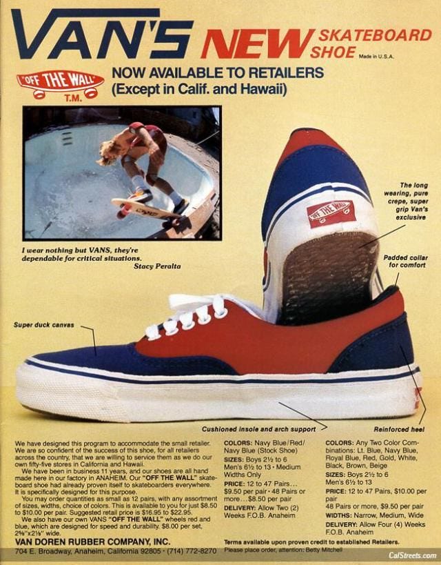 soiree vans off the wall vintage ad