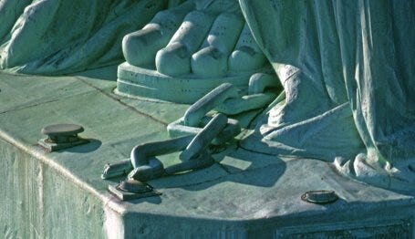 The Shackles on the Statue of Liberty