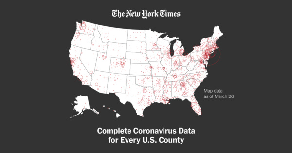 The New York Times | We’re Sharing Coronavirus Case Data for Every U.S. County
