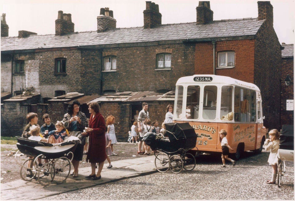 r/manchester - Ice cream van, Hulme, Manchester England 1965
