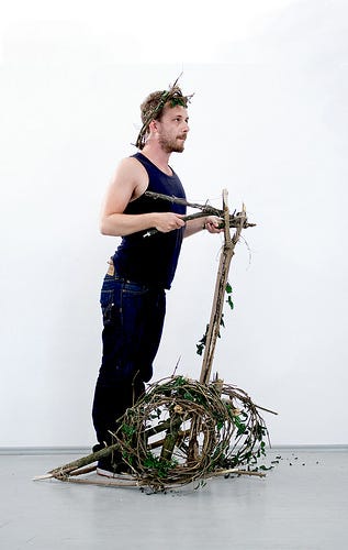 Cargo Cult Segway made out of branches