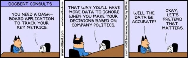 Amit Ranjan on Twitter: &quot;#dilbert You&#39;ll have more data to ignore when you  make decisions based on office politics than metrics!!  http://t.co/mi4IfDtF9D&quot; / Twitter
