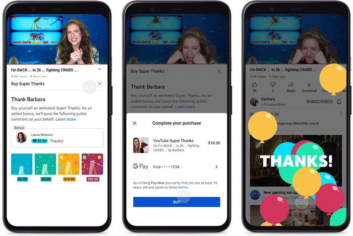 YouTube Expands Super Chat Creator Payment Option Beyond Live-Streams with &#39;Super  Thanks&#39; – iDea HUNTR