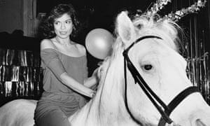 Bianca Jagger on a white horse that happened to be inside Studio 54 on her birthday in 1977