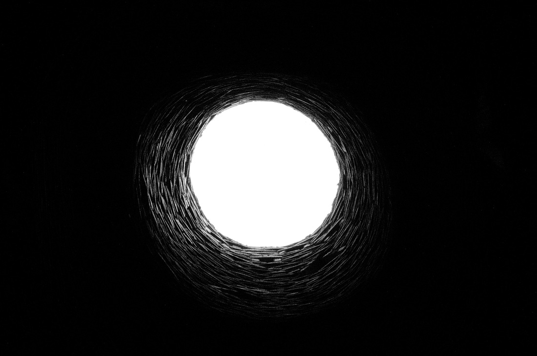 image from inside a deep well for article by larry g maguire