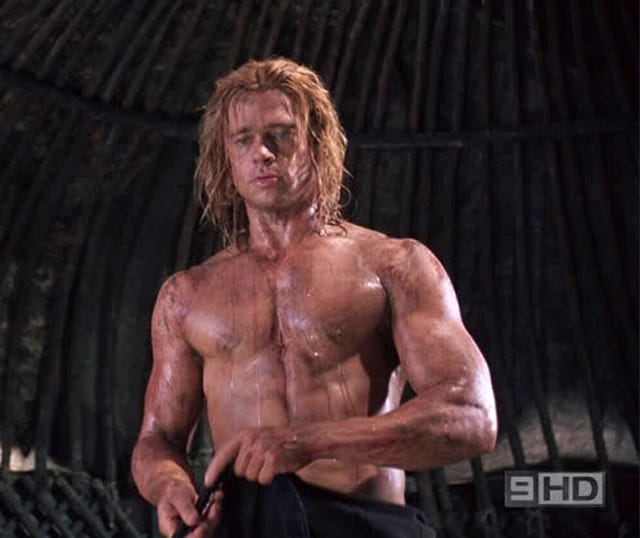 Brad Pitt as Troy : nattyorjuice
